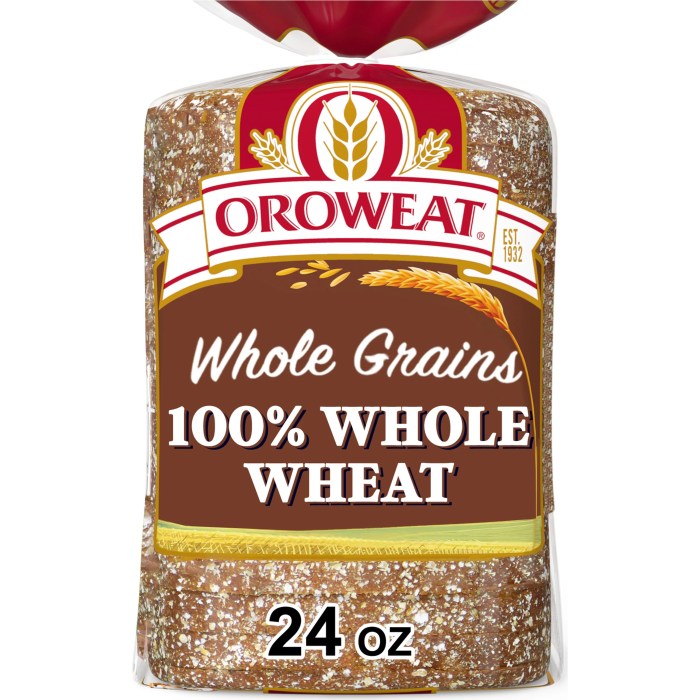 Oroweat wheat bread nutrition facts